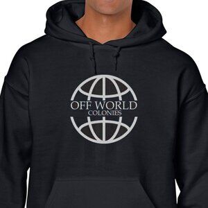 New Off World Colonies Black Hoodie Fleece Sweatshirt